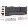 Juego de muebles de jardín 4 pzas y cojines madera maciza pino de , Conjuntos de jardín - Ref: Foro24-3096173, Precio: 345,49...