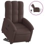 Sillón eléctrico reclinable elevable de tela marrón oscuro en Sillones | Comprar online en Foru.es