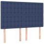 Cabeceros 4 unidades tela azul 72x5x78/88 cm de , Cabeceros y pies de cama - Ref: Foro24-3116770, Precio: 103,41 €, Descuento: %