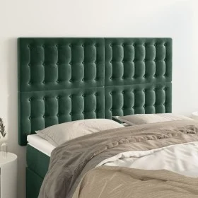 Headboards 4 units dark green velvet 72x5x78/88 cm by , Headboards and footboards - Ref: Foro24-3116817, Price: 121,65 €, Dis...