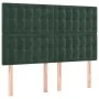 Cabeceros 4 unidades terciopelo verde oscuro 72x5x78/88 cm de , Cabeceros y pies de cama - Ref: Foro24-3116817, Precio: 121,6...