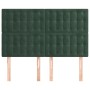 Cabeceros 4 unidades terciopelo verde oscuro 72x5x78/88 cm de , Cabeceros y pies de cama - Ref: Foro24-3116817, Precio: 125,5...
