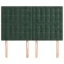 Cabeceros 4 unidades terciopelo verde oscuro 72x5x78/88 cm de , Cabeceros y pies de cama - Ref: Foro24-3116817, Precio: 121,6...