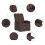 Sillón eléctrico reclinable elevable de tela marrón oscuro en Sillones | Comprar online en Foru.es