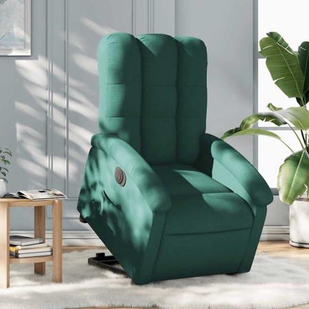 Sillón eléctrico reclinable elevable de tela verde oscuro en Sillones | Comprar online en Foru.es