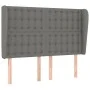 Headboard with dark gray fabric ears 147x23x118/128 cm by , Headboards and footboards - Ref: Foro24-3118389, Price: 134,64 €,...