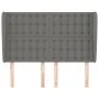 Headboard with dark gray fabric ears 147x23x118/128 cm by , Headboards and footboards - Ref: Foro24-3118389, Price: 134,64 €,...