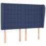 Cabecero con orejas de tela azul 147x23x118/128 cm de , Cabeceros y pies de cama - Ref: Foro24-3118394, Precio: 121,08 €, Des...