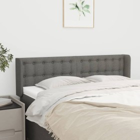 Cabecero de tela gris oscuro 147x16x78/88 cm de , Cabeceros y pies de cama - Ref: Foro24-3119201, Precio: 76,99 €, Descuento: %