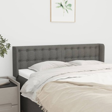 Cabecero de tela gris oscuro 147x16x78/88 cm de , Cabeceros y pies de cama - Ref: Foro24-3119201, Precio: 76,99 €, Descuento: %