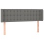 Cabecero de tela gris oscuro 147x16x78/88 cm de , Cabeceros y pies de cama - Ref: Foro24-3119201, Precio: 76,99 €, Descuento: %