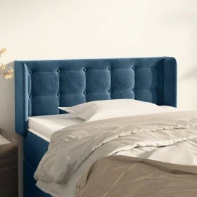 Dark blue velvet headboard 83x16x78/88 cm by , Headboards and footboards - Ref: Foro24-3119236, Price: 47,24 €, Discount: %