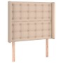 Cabecero con orejas cuero sintético capuchino 83x16x118/128 cm de , Cabeceros y pies de cama - Ref: Foro24-3119657, Precio: 7...