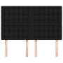 Cabeceros 4 unidades tela negro 72x5x78/88 cm de , Cabeceros y pies de cama - Ref: Foro24-3116766, Precio: 111,63 €, Descuent...