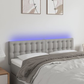 Cabecero con LED de tela gris claro 144x5x78/88 cm de , Cabeceros y pies de cama - Ref: Foro24-3122044, Precio: 62,90 €, Desc...