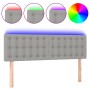 Cabecero con LED de tela gris claro 144x5x78/88 cm de , Cabeceros y pies de cama - Ref: Foro24-3122044, Precio: 62,90 €, Desc...
