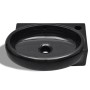 Lavabo redondo de cerámica con orificio de grifo/desagüe negro de vidaXL, Lavabos - Ref: Foro24-141925, Precio: 68,58 €, Desc...