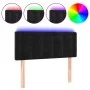 Black velvet headboard with LED 80x5x78/88 cm by , Headboards and footboards - Ref: Foro24-3122078, Price: 42,88 €, Discount: %