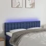 Blue fabric LED headboard 144x5x78/88 cm by , Headboards and footboards - Ref: Foro24-3122050, Price: 58,20 €, Discount: %