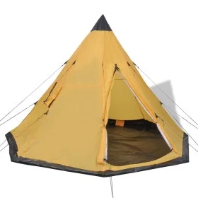 Tienda de campaña para 4 personas amarillo de vidaXL, Tiendas de campaña - Ref: Foro24-91008, Precio: 88,63 €, Descuento: %