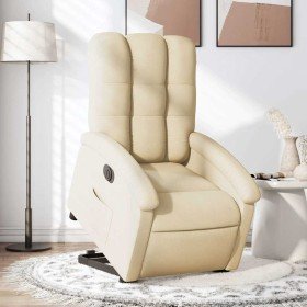 Sillón eléctrico reclinable elevable de tela color crema en Sillones | Comprar online en Foru.es