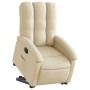 Sillón eléctrico reclinable elevable de tela color crema en Sillones | Comprar online en Foru.es