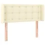Headboard with LED cream synthetic leather 83x16x78/88 cm by , Headboards and footboards - Ref: Foro24-3123310, Price: 58,37 ...
