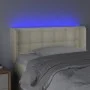 Cabecero con LED cuero sintético crema 83x16x78/88 cm de , Cabeceros y pies de cama - Ref: Foro24-3123310, Precio: 58,37 €, D...