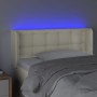 Cabecero con LED cuero sintético crema 83x16x78/88 cm de , Cabeceros y pies de cama - Ref: Foro24-3123310, Precio: 56,13 €, D...