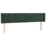 Dark green velvet headboard with LED 203x16x78/88 cm by , Headboards and footboards - Ref: Foro24-3123641, Price: 110,22 €, D...