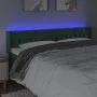 Dark green velvet headboard with LED 203x16x78/88 cm by , Headboards and footboards - Ref: Foro24-3123641, Price: 110,22 €, D...