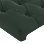 Dark green velvet headboard with LED 203x16x78/88 cm by , Headboards and footboards - Ref: Foro24-3123641, Price: 110,22 €, D...