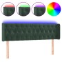 Cabecero con LED de terciopelo verde oscuro 163x16x78/88 cm de , Cabeceros y pies de cama - Ref: Foro24-3123629, Precio: 96,1...