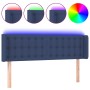 Cabecero con LED de tela azul 147x16x78/88 cm de , Cabeceros y pies de cama - Ref: Foro24-3123674, Precio: 68,27 €, Descuento: %