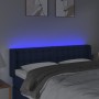 Cabecero con LED de tela azul 147x16x78/88 cm de , Cabeceros y pies de cama - Ref: Foro24-3123674, Precio: 68,27 €, Descuento: %