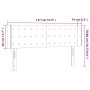 Cabecero con LED de tela azul 147x16x78/88 cm de , Cabeceros y pies de cama - Ref: Foro24-3123674, Precio: 68,27 €, Descuento: %