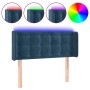 Cabecero con LED de terciopelo azul oscuro 83x16x78/88 cm de , Cabeceros y pies de cama - Ref: Foro24-3123704, Precio: 53,99 ...