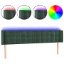 Dunkelgrünes Samtkopfteil mit LED 183x16x78/88 cm von , Kopf- und Fußteile - Ref: Foro24-3123733, Preis: 89,96 €, Rabatt: %