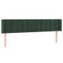 Cabecero con LED de terciopelo verde oscuro 183x16x78/88 cm de , Cabeceros y pies de cama - Ref: Foro24-3123733, Precio: 79,9...