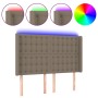 Cabecero con LED de tela gris taupe 147x16x118/128 cm de , Cabeceros y pies de cama - Ref: Foro24-3124484, Precio: 124,24 €, ...