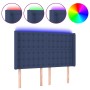 Cabecero con LED de tela azul 147x16x118/128 cm de , Cabeceros y pies de cama - Ref: Foro24-3124486, Precio: 120,36 €, Descue...
