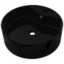 Round Black Ceramic Basin with Faucet/Drain Hole by vidaXL, Sinks - Ref: Foro24-141939, Price: 70,65 €, Discount: %