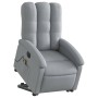 Sillón de masaje eléctrico reclinable elevable tela gris claro en Sillones | Comprar online en Foru.es