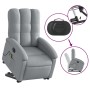 Sillón de masaje eléctrico reclinable elevable tela gris claro en Sillones | Comprar online en Foru.es