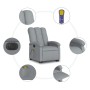 Sillón de masaje eléctrico reclinable elevable tela gris claro en Sillones | Comprar online en Foru.es