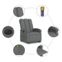 Sillón de masaje eléctrico reclinable elevable tela gris oscuro en Sillones | Comprar online en Foru.es