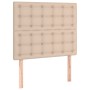 Cama box spring con colchón cuero sintético capuchino 80x200 cm de , Camas y somieres - Ref: Foro24-3129002, Precio: 327,52 €...