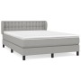 Cama box spring con colchón tela gris claro 140x200 cm de , Camas y somieres - Ref: Foro24-3126565, Precio: 443,45 €, Descuen...