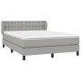 Cama box spring con colchón tela gris claro 140x200 cm de , Camas y somieres - Ref: Foro24-3126565, Precio: 443,45 €, Descuen...