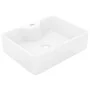 Lavabo de cerámica cuadrado orificio de grifo y desagüe blanco de vidaXL, Lavabos - Ref: Foro24-141936, Precio: 60,73 €, Desc...